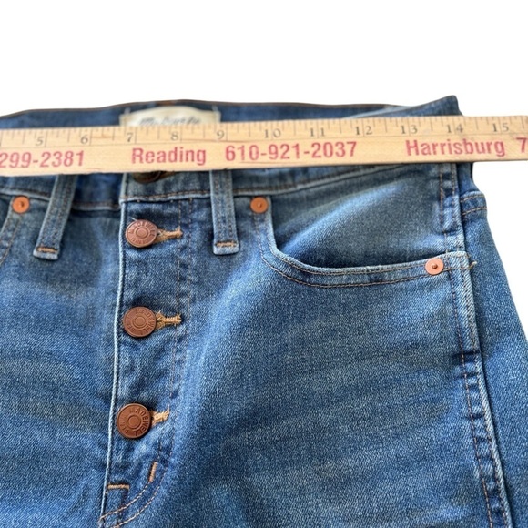 Madewell Womens 10" High Rise Skinny Jeans Sz 27 Button Fly Medium Wash Stretch - Picture 14 of 14